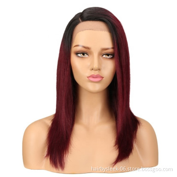 180 Density Soft U Part Hd Lace Frontal Silk Straight 100% Fringe Long Brazilian Peruvian Wigs Lace Front Virgin Human Hair